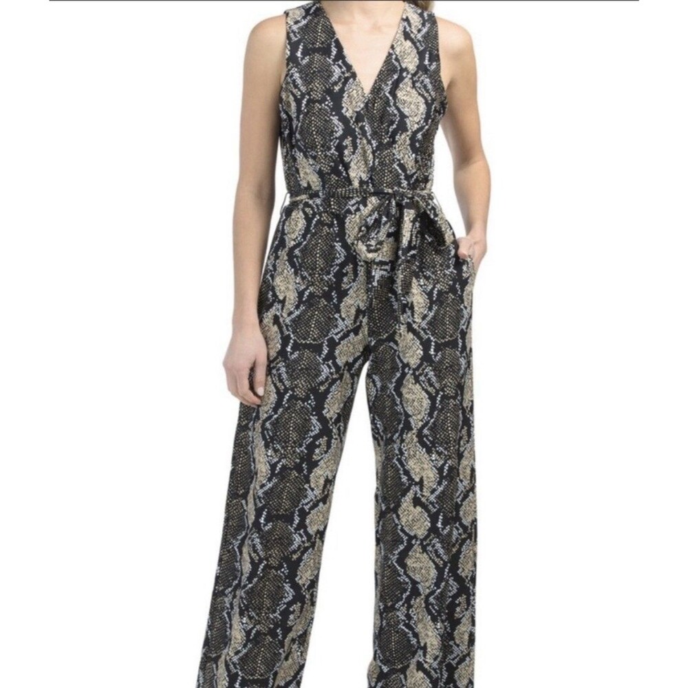 Jude Connally Women’s Snakeskin Jumpsuit Size Medium - Picture 2 of 7